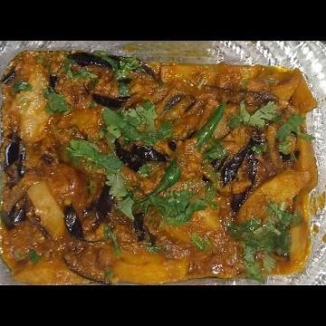 Eggplant & Potatoes made this way are so delicious.