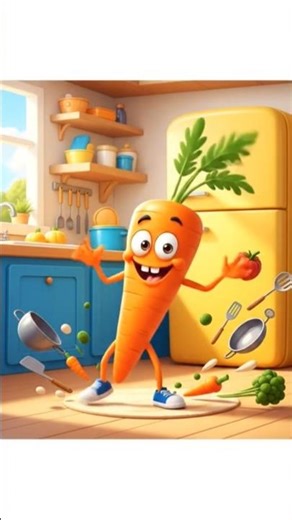 Dancing Carrot Goes Out of Control 😂🥕 #HaHaAI #CarrotCartoon #KidsShorts #AIAnimation #funnyai