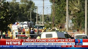 Two children and their father have been killed in a caravan explosion in Mt Isa, Queensland. Police say the explosion happened around 7:00am this morning. 7 News reporter Kim Skubris has the latest. STORY: http://yhoo.it/1Sacbb0 | 7NEWS Melbourne