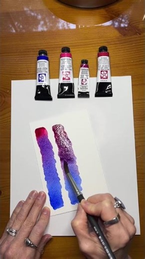 Mixing violets in watercolors #watercolor #art #tutorial