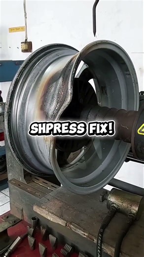 Fix a Dented Wheel Fast! Satisfying Rim Press Process #mechanic