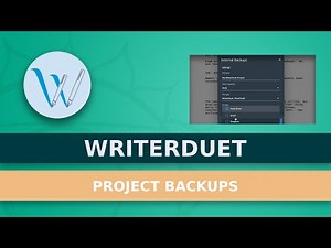 How To Do Local, Email, And Cloud Backups With WriterDuet