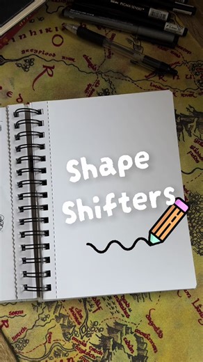 Shape Shifters *2 This blob I imagined as a butterfly flying free of the page! If you see something else let me know in the comments! #illustrationtok #drawingideas #sketchwithme #imagination #sketchbook