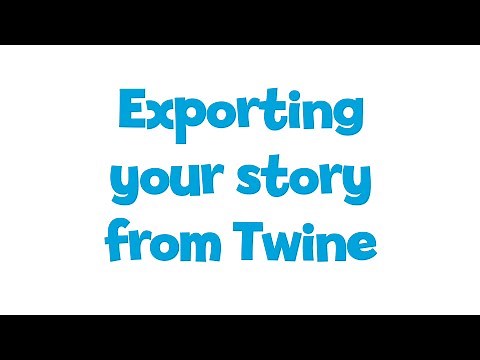 Exporting your story from Twine