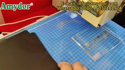 Personalized Foil Printing Digital Hot Foil Printer for Acrylic Plate Invitation Card and Paper Bags Contact us: * WhatsApp/Wechat/Tel: 86-15037101974 * E-mail : info@amydor.com * English Website 1：https://www.amydorprinter.com * English Website 2：https://diyprintershop.com/product | Amydor Personalized Printing Machine