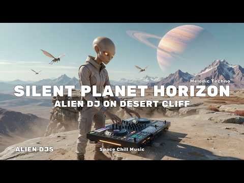 Silent Planet Horizon 🪐 | Alien DJ on Desert Cliff | Melodic Techno | Space Chill Music