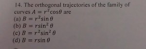 The orthogonal trajectories of the family of curves A = r²cosθ ... | Filo