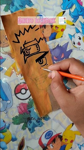 🔥Handmade Naruto Bookmark | DIY Anime Bookmark Art | #naruto #animeart #bookmark #diyart #shorts #yt