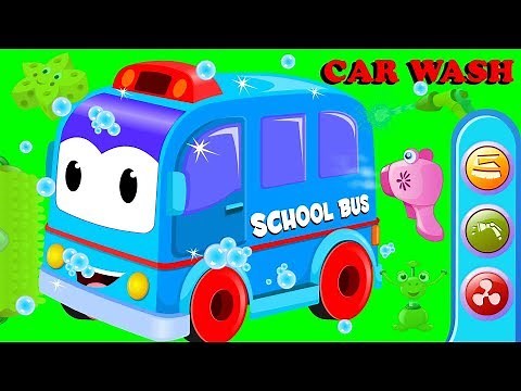 School Bus | Car Wash Videos | Cartoon Videos For Children