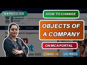 Company Object Clause कैसे Change करें? | MGT-14 Form Filing | MCA Portal |Live Process