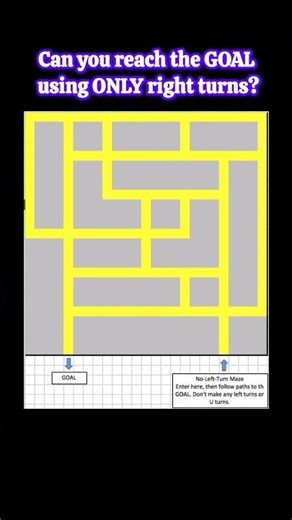 Only RIGHT Turns Maze Challenge 🤯 Can You Reach The Goal?