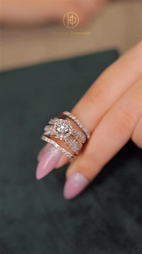 Harisons Diamonds Pvt. Limited on Instagram: "Delicate sparkle meets modern romance, a rose gold diamond stack catching the light, celebrating timeless elegance, refined craftsmanship, and love in every shimmering detail ✨ Diamond Jewellery made with Natural Diamonds DM/ Whatsapp/Call us for details or to place order. #harisonsjewellers #diamond #jewellery #diamondjewellery #bestcollections"