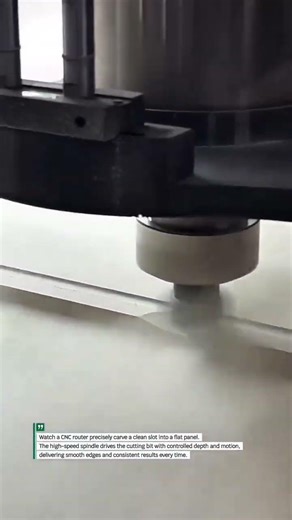 CNC Router Perfectly Cuts Clean Slots #CNCRouter #Machining #Satisfying