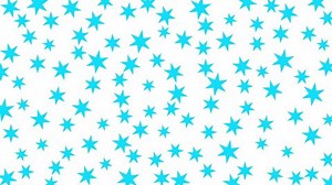 Animated blue stars shine. Starry magic background. Flat vector illustration isolated on white background.