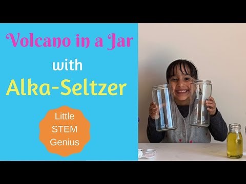 Volcano in a Jar with Alka-Seltzer | Easy Science Experiment for Kids by LittleSTEMGenius