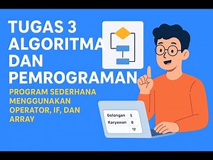 Tugas 3 Algoritma dan Pemrograman - Program Sederhana Menggunakan Operator, Fungsi if dan Array.