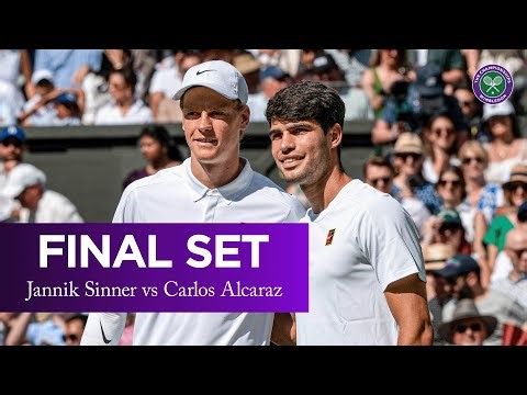A TENSE set of tennis! Jannik Sinner vs Carlos Alcaraz final set replay.