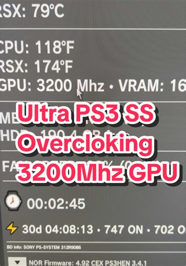 PS3 Super Slim Ultra Overclocking to 3200 MHz