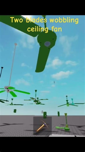 two blades wobbling ceiling fan