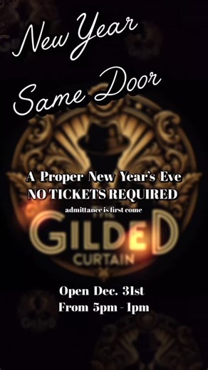 The Gilded Curtain on Instagram: "New Year’s Eve — As It Should Be No balloon drops. No plastic flutes. No chaos masquerading as celebration. This is New Year’s for adults. Hand-built cocktails. Proper glassware. Music that sets a mood instead of killing it. We’ll count down the old year the same way we handle everything else — with intention, restraint, and a little ceremony. Not a theme night. A way of life. Doors open at 5pm. Limited capacity. When the room is full, it’s full. #thingstodoinct