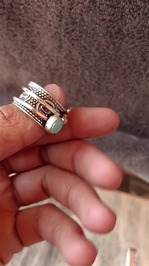 Aqua Chalcedony Bee Spinner Ring • 925 Sterling Silver Fidget Ring • Handmade Anxiety Relief Jewelry - Etsy