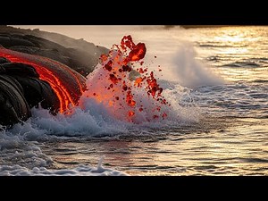 🔥 Molten Lava Meets the Sea in an Explosive Show of Nature’s Power