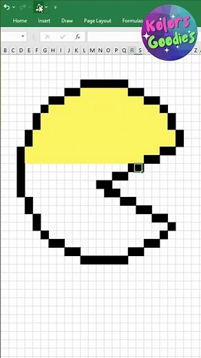 How to Create Pixelated Pac-Man in Excel 🟡👾