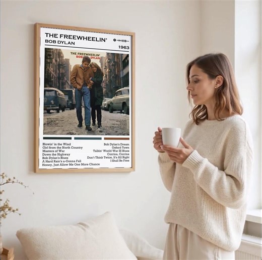 bob dylan poster print the freewheelin bob dylan album poster music poster album cover poster