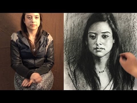 Basics #14 - How to start a portrait drawing from live