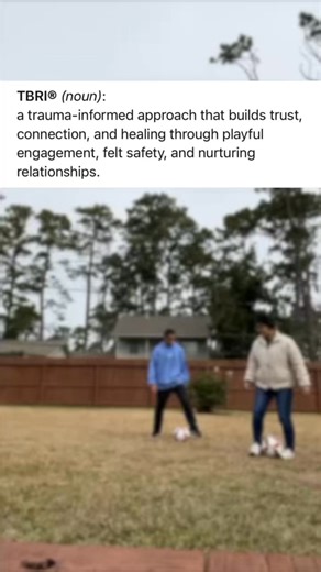 TBRI® (noun): a trauma-informed approach that builds trust, connection, and healing through playful engagement, felt safety, and nurturing relationships. Today, TBRI looked like a house parent and a boy laughing together while learning a new soccer trick ⚽😊 Not therapy talk 🛋️ Not correction 🚫 Just connection 🤝, encouragement 🙌, and joy 🎉 Because healing happens in moments like this. #JsHouse 💙 #TBRI #TrustBasedRelationalIntervention #ConnectedCare #HealingThroughPlay | J's House