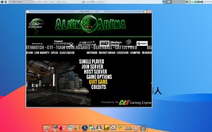 安装了linux下最好玩的原生游戏之一外星人竞技场火星战士alien-arena