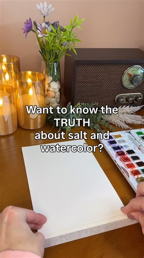 The uncomfortable truth about using salt in your watercolor paintings... Materials used: Legion Stonehenge 100% cotton coldpress paper Daler Rowney Aquafinr watercolors in: Cadmium Yellow Cobalt Blue Cobalt Violet Indigo Morton table salt #watercolortutorial #easywatercolor #watercolorlandscape | Rachel Wiggins
