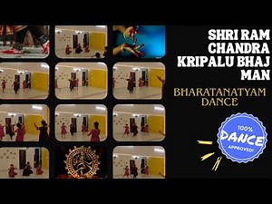 Shri Ram Chandra Kripalu Bhaj Man l Bharatanatyam Dance l Tutorial Video lGroup Dance #bharatanatyam