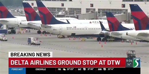 Delta Air Lines ground stop at DTW