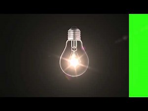 Light Bulb on - Green Screen Animation