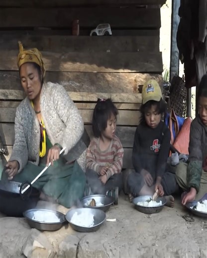 Cooking and Eating with green vegetables | Villager Lifestyle