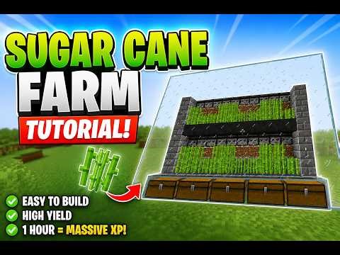 Simple Sugar cane farm tutorial Java (all versions) Minecraft Farms