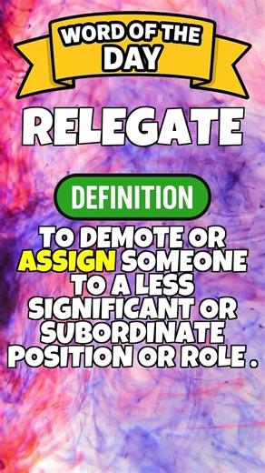 Word Of The Day | Day 180 | RELEGATE