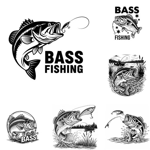 Bass Fishing SVG PNG Bundle – 12 Files | Bass Fish SVG | Fishing Clipart | Cricut Cut Files - Etsy