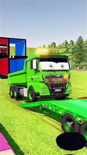 TRANSPORTING COLORFULL EXCAVATOR #fs22 #tracktor #garageofcolors #colorfulcars