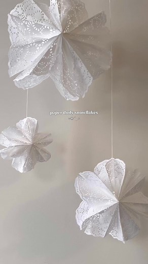 2.4K views · 25 reactions | for 1 snowflake, I used 6 paper doilies #PaperDoilyCrafts #DIYChristmasDecor #SnowflakeDecor #HolidayDIY #WinterCrafts #HandmadeDecor #DoilySnowflakes #FestiveCrafting #EasyDIYProjects#reels #instagramreels #viralvideos #trendingreels #explorepage #reelsvideo #foryou #fyp #viralreel #reelsoftheday | Wellness Warriors | Facebook