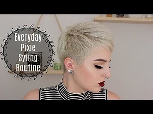 Everyday pixie styling routine