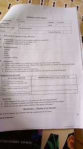 Space in a Cup: Activity, Observations & SynthesisObjectives:... | Filo