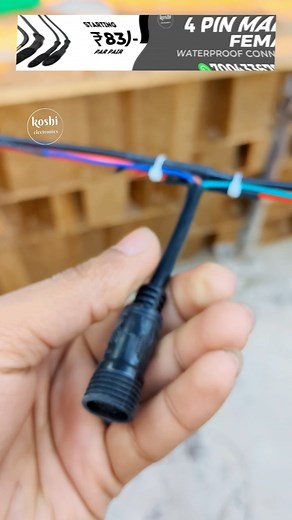 150K views · 1.4K reactions | 4 Pin Male & Female waterproof connector ।। WhatsApp 7004336791 #koshi_electronic #4 PinMale_Female | Koshi electronics | Facebook