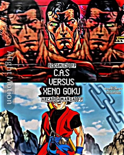 CAS (cosmic armor superman) vs xeno goku #superman #cosmicarmorsuperman #vsbattle #goku #dccomics