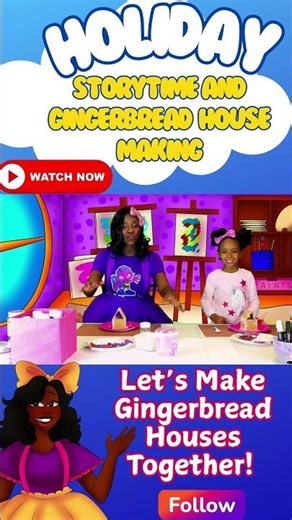 Kids Storytime Gingerbread Man| Let's Make Gingerbread Houses Kids! |Storytime and Arts and Crafts