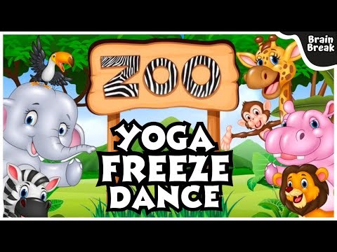 Zoo Yoga Freeze Dance | Brain Break | Workout for Kids | Just Dance | Cute Animals