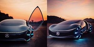 【開箱】史上最夢幻「透明賓士」！VISION AVTR電動跑車，方向盤變按鈕、能橫向行駛、背後還有「小翅膀」