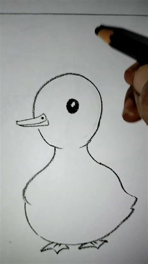 Let's Draw A Cute Baby Duck #drawing #art #baby #duck