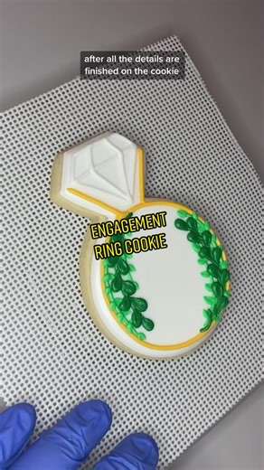 Elegant Engagement Ring Cookie Tutorial